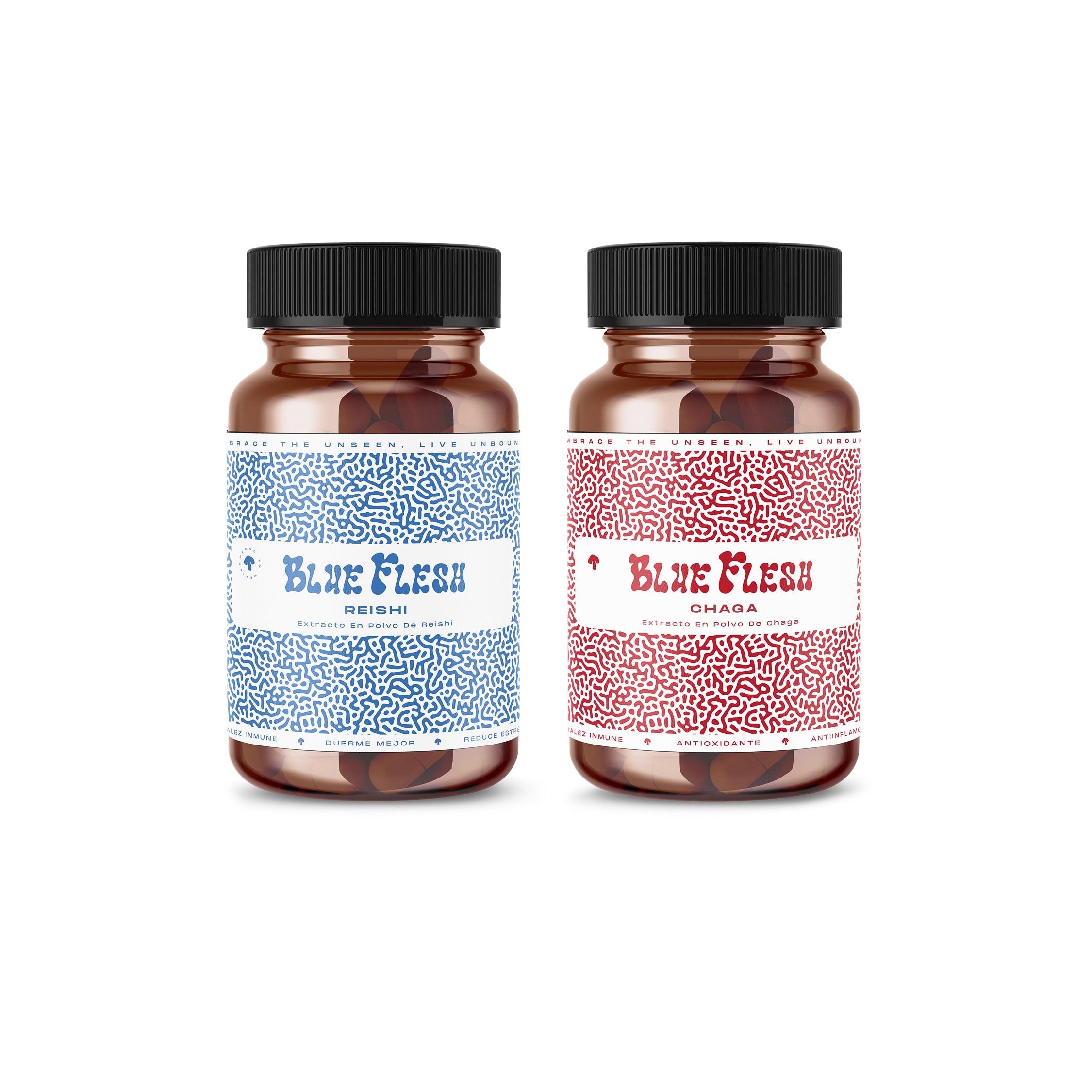 Anti-ox capsule kit - Chaga y Reish - Blue Flesh