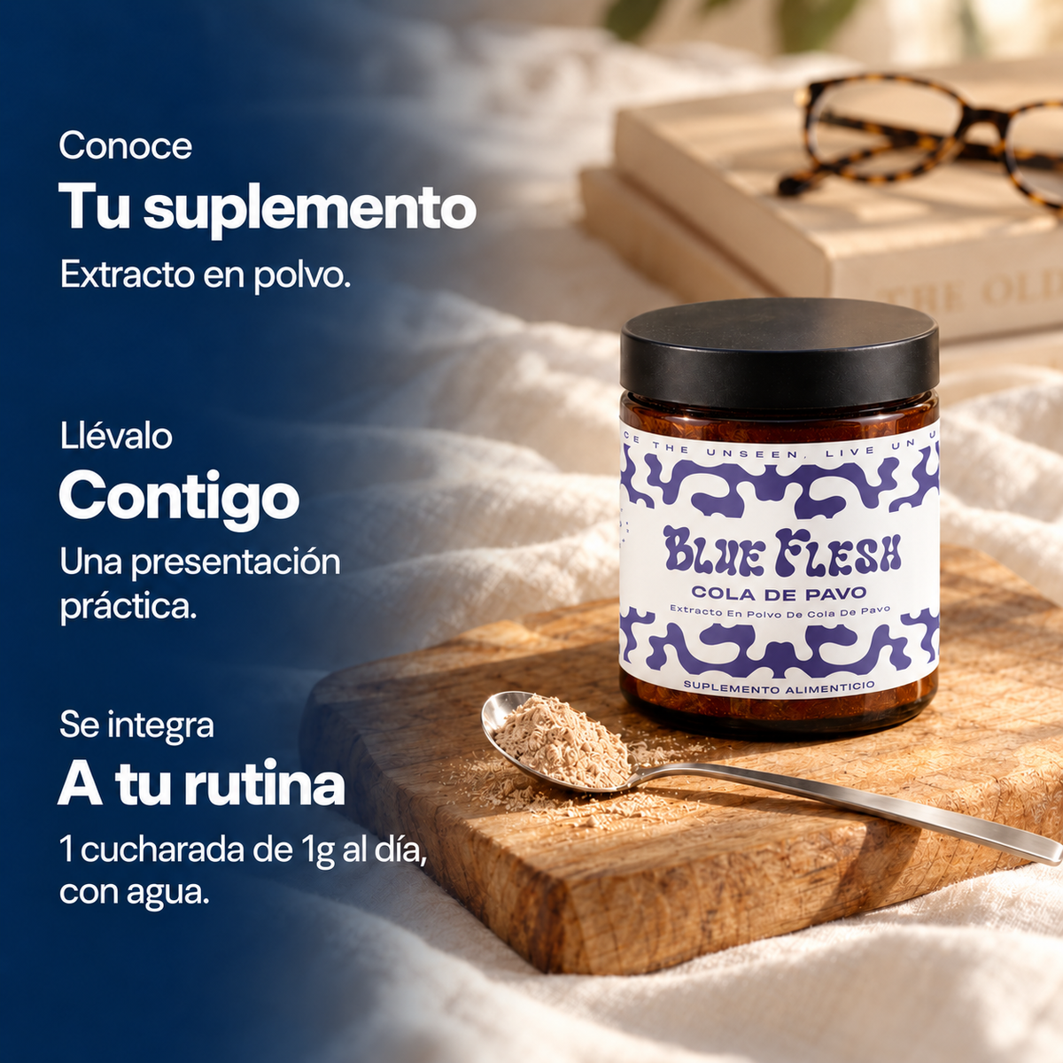 Cola de Pavo: extracto en polvo 100 g o 60 cápsulas