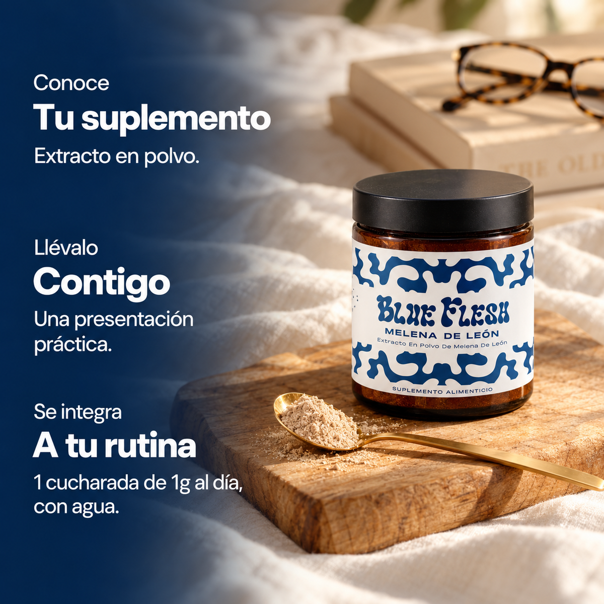Melena de León: extracto en polvo 100 g o 60 cápsulas