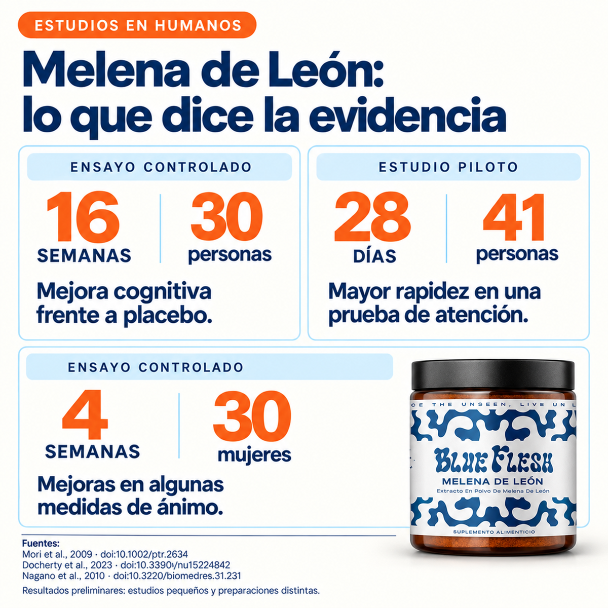 Melena de León: extracto en polvo 100 g o 60 cápsulas