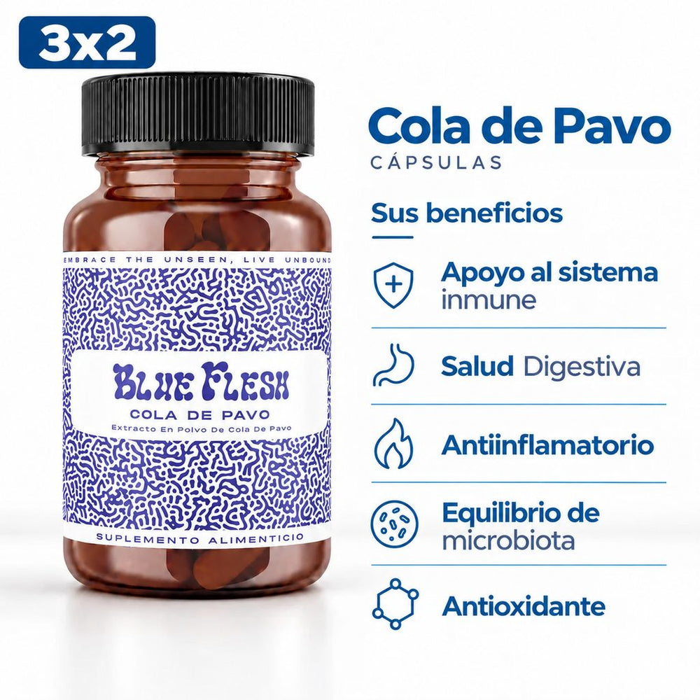 Cola de Pavo Blue Flesh, suplemento alimenticio