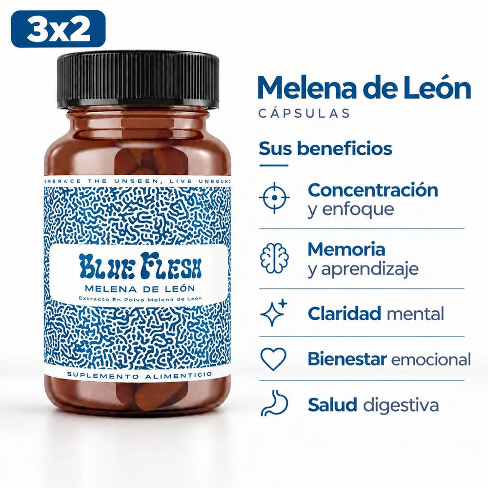 Melena de León Blue Flesh, suplemento alimenticio